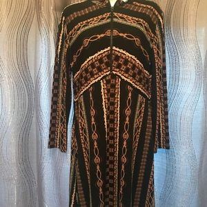 Multi colored zip up dress